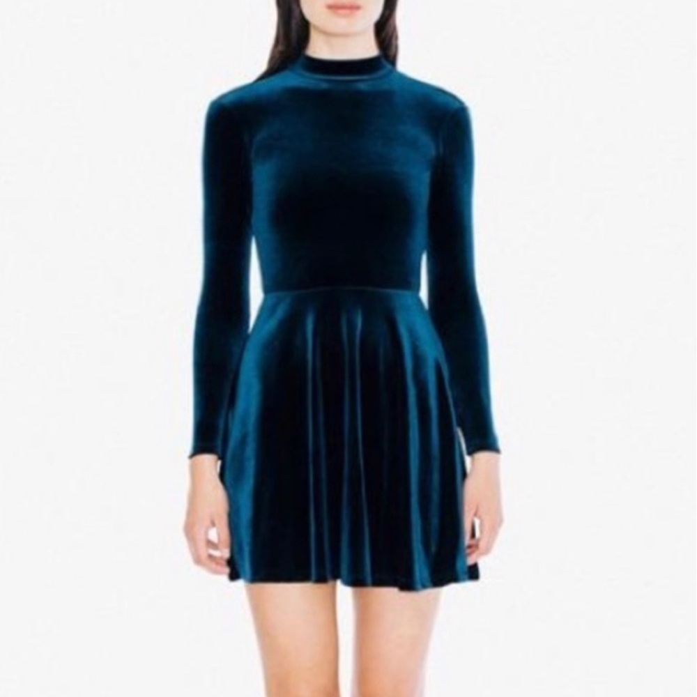 American apparel velvet skater dress